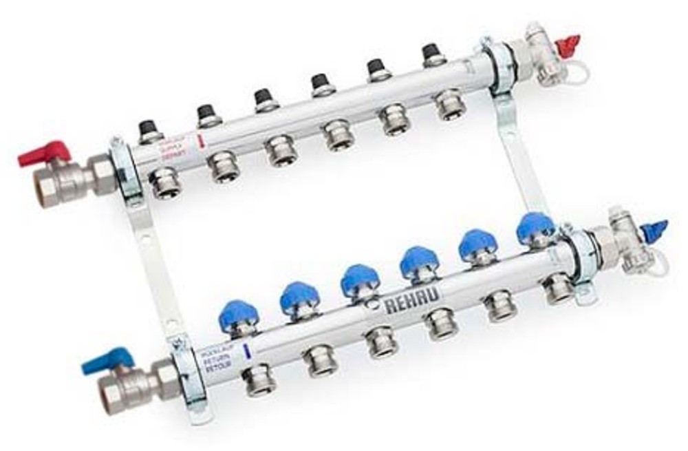 Распределительный коллектор HKV на 6 контуров нержавеющая сталь (новый)