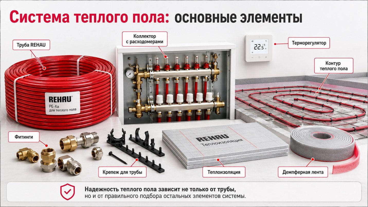Система теплый пол основные элементы РЕХАУ